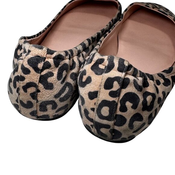 Kate Spade Keaton Ballet Flats Animal Print Leather Suede Leopard  8B - Picture 5 of 7